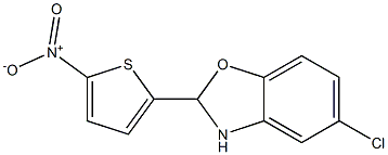 5-chloro-2-(5-nitro-2-thienyl)-2,3-dihydro-1,3-benzoxazole Struktur