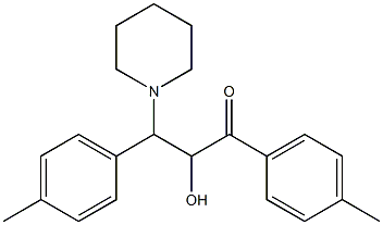 2-hydroxy-1,3-bis(4-methylphenyl)-3-piperidino-1-propanone Struktur