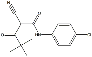 N1-(4-chlorophenyl)-2-cyano-4,4-dimethyl-3-oxopentanamide Struktur