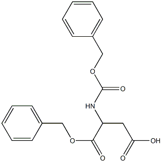 4-(benzyloxy)-3-{[(benzyloxy)carbonyl]amino}-4-oxobutanoic acid Struktur