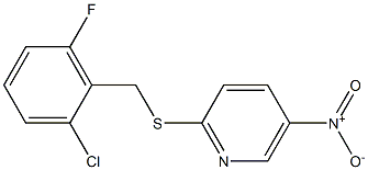 2-[(2-chloro-6-fluorobenzyl)thio]-5-nitropyridine Struktur