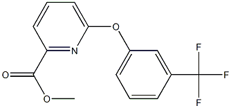 methyl 6-[3-(trifluoromethyl)phenoxy]-2-pyridinecarboxylate Struktur