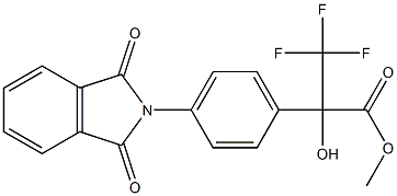 methyl 2-[4-(1,3-dioxo-2,3-dihydro-1H-isoindol-2-yl)phenyl]-3,3,3-trifluoro-2-hydroxypropanoate Struktur