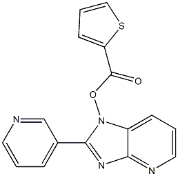 2-(3-pyridyl)-1H-imidazo[4,5-b]pyridin-1-yl thiophene-2-carboxylate Struktur