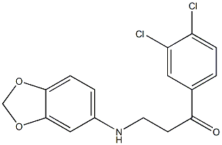 3-(1,3-benzodioxol-5-ylamino)-1-(3,4-dichlorophenyl)-1-propanone Struktur