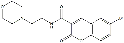 6-bromo-N-(2-morpholinoethyl)-2-oxo-2H-chromene-3-carboxamide Struktur