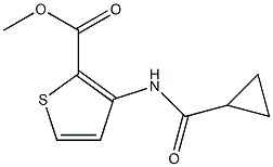 methyl 3-[(cyclopropylcarbonyl)amino]thiophene-2-carboxylate Struktur