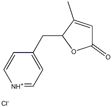 4-[(3-methyl-5-oxo-2,5-dihydrofuran-2-yl)methyl]pyridinium chloride Struktur