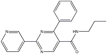 4-phenyl-N-propyl-2-(3-pyridinyl)-5-pyrimidinecarboxamide Struktur