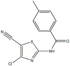 N-(4-chloro-5-cyano-1,3-thiazol-2-yl)-4-methylbenzenecarboxamide Struktur