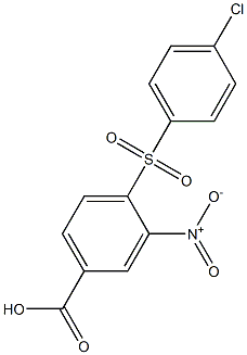 4-[(4-chlorophenyl)sulfonyl]-3-nitrobenzoic acid Struktur