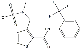 N,N-dimethyl(2-{[2-(trifluoromethyl)anilino]carbonyl}-3-thienyl)sulfamate Struktur