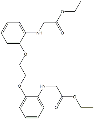 ethyl 2-[2-(2-{2-[(2-ethoxy-2-oxoethyl)amino]phenoxy}ethoxy)anilino]acetate Struktur