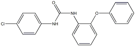 N-(4-chlorophenyl)-N'-(2-phenoxyphenyl)urea Struktur