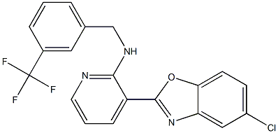 N-[3-(5-chloro-1,3-benzoxazol-2-yl)-2-pyridinyl]-N-[3-(trifluoromethyl)benzyl]amine Struktur