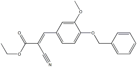 ethyl 3-[4-(benzyloxy)-3-methoxyphenyl]-2-cyanoacrylate Struktur