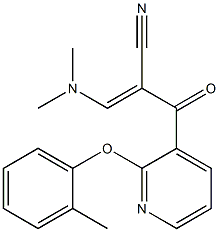 (E)-3-(dimethylamino)-2-{[2-(2-methylphenoxy)-3-pyridinyl]carbonyl}-2-propenenitrile Struktur