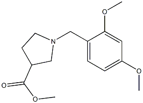 methyl 1-(2,4-dimethoxybenzyl)pyrrolidine-3-carboxylate Struktur