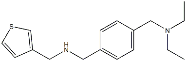 ({4-[(diethylamino)methyl]phenyl}methyl)(thiophen-3-ylmethyl)amine Struktur