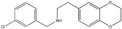 [(3-chlorophenyl)methyl][2-(2,3-dihydro-1,4-benzodioxin-6-yl)ethyl]amine Struktur