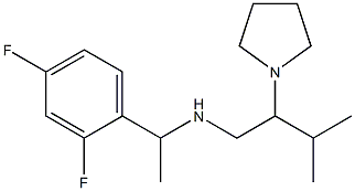 [1-(2,4-difluorophenyl)ethyl][3-methyl-2-(pyrrolidin-1-yl)butyl]amine Struktur