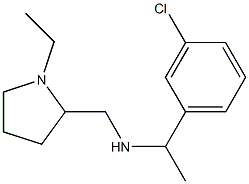 [1-(3-chlorophenyl)ethyl][(1-ethylpyrrolidin-2-yl)methyl]amine Struktur