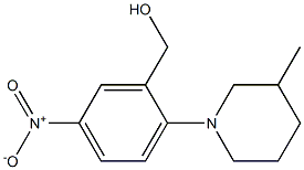 [2-(3-methylpiperidin-1-yl)-5-nitrophenyl]methanol Struktur