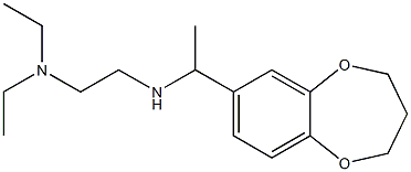 [2-(diethylamino)ethyl][1-(3,4-dihydro-2H-1,5-benzodioxepin-7-yl)ethyl]amine Struktur