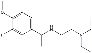 [2-(diethylamino)ethyl][1-(3-fluoro-4-methoxyphenyl)ethyl]amine Struktur