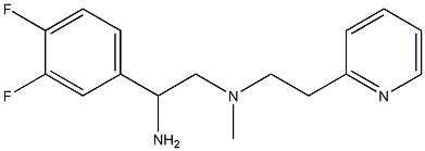 [2-amino-2-(3,4-difluorophenyl)ethyl](methyl)[2-(pyridin-2-yl)ethyl]amine Struktur