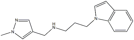 [3-(1H-indol-1-yl)propyl][(1-methyl-1H-pyrazol-4-yl)methyl]amine Struktur