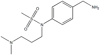 [4-(aminomethyl)phenyl]-N-[3-(dimethylamino)propyl]methanesulfonamide Struktur