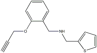 {[2-(prop-2-yn-1-yloxy)phenyl]methyl}(thiophen-2-ylmethyl)amine Struktur