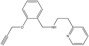 {[2-(prop-2-yn-1-yloxy)phenyl]methyl}[2-(pyridin-2-yl)ethyl]amine Struktur