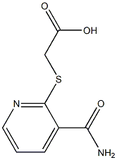 {[3-(aminocarbonyl)pyridin-2-yl]thio}acetic acid Struktur