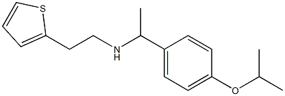 {1-[4-(propan-2-yloxy)phenyl]ethyl}[2-(thiophen-2-yl)ethyl]amine Struktur