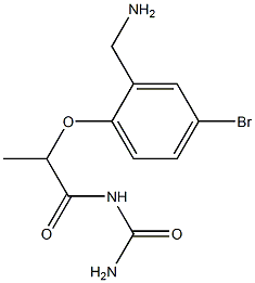 {2-[2-(aminomethyl)-4-bromophenoxy]propanoyl}urea Struktur