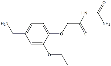 {2-[4-(aminomethyl)-2-ethoxyphenoxy]acetyl}urea Struktur