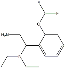 {2-amino-1-[2-(difluoromethoxy)phenyl]ethyl}diethylamine Struktur