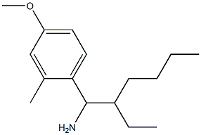 1-(1-amino-2-ethylhexyl)-4-methoxy-2-methylbenzene Struktur