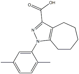 1-(2,5-dimethylphenyl)-1,4,5,6,7,8-hexahydrocyclohepta[c]pyrazole-3-carboxylic acid Struktur