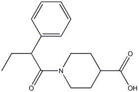 1-(2-phenylbutanoyl)piperidine-4-carboxylic acid Struktur