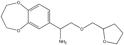 1-(3,4-dihydro-2H-1,5-benzodioxepin-7-yl)-2-(oxolan-2-ylmethoxy)ethan-1-amine Struktur