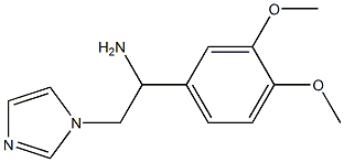 1-(3,4-dimethoxyphenyl)-2-(1H-imidazol-1-yl)ethanamine Struktur