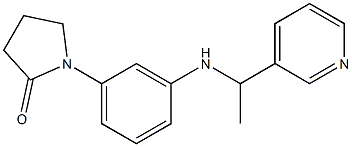 1-(3-{[1-(pyridin-3-yl)ethyl]amino}phenyl)pyrrolidin-2-one Struktur