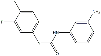 1-(3-aminophenyl)-3-(3-fluoro-4-methylphenyl)urea Struktur