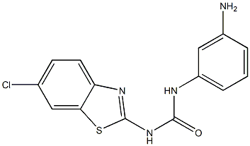 1-(3-aminophenyl)-3-(6-chloro-1,3-benzothiazol-2-yl)urea Struktur