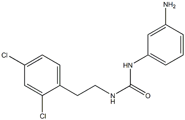 1-(3-aminophenyl)-3-[2-(2,4-dichlorophenyl)ethyl]urea Struktur