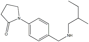 1-(4-{[(2-methylbutyl)amino]methyl}phenyl)pyrrolidin-2-one Struktur