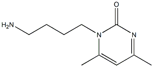 1-(4-aminobutyl)-4,6-dimethyl-1,2-dihydropyrimidin-2-one Struktur